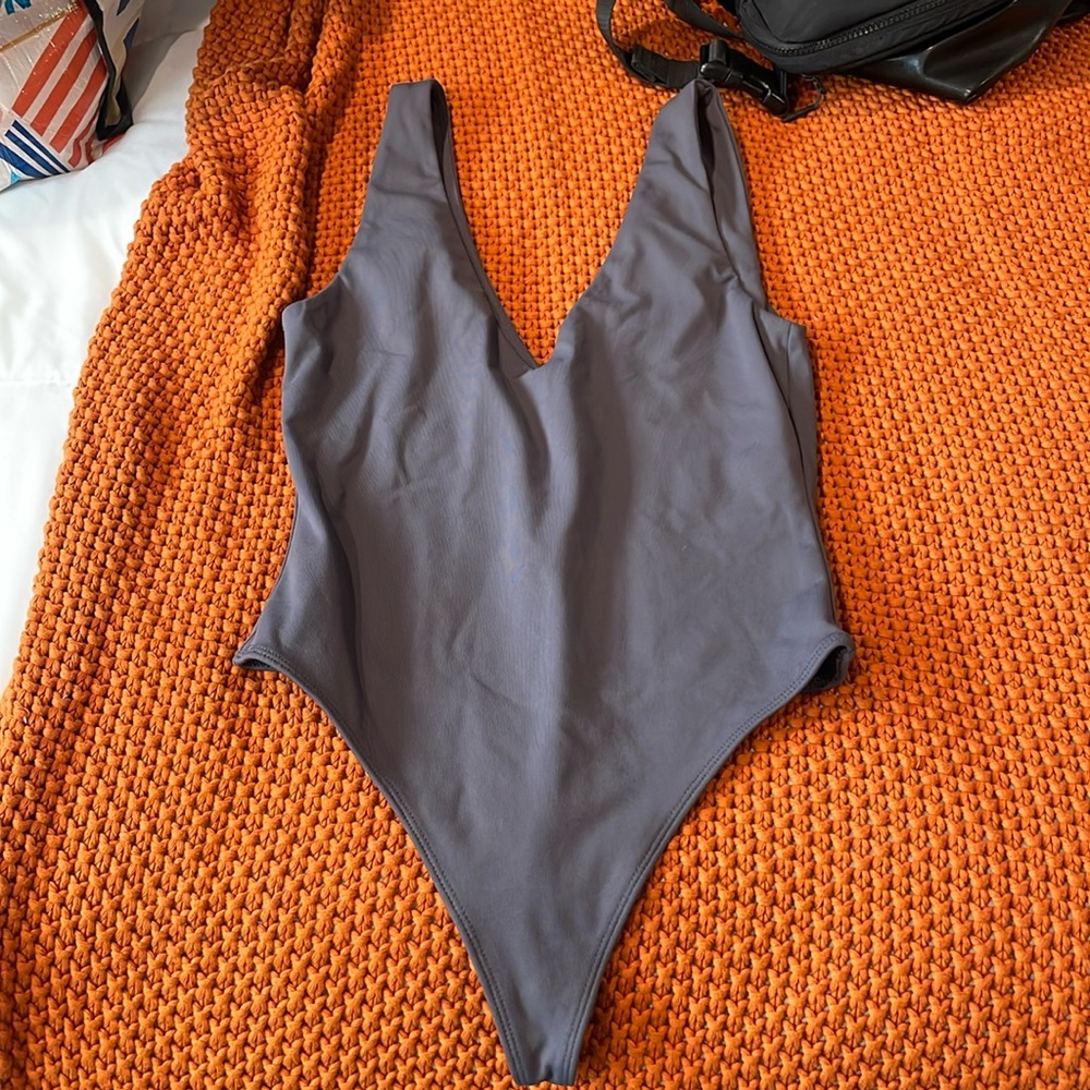 Aritzia body suit deep V